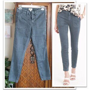 J. CREW Skinny Stretch Toothpick Cargo Pants Style #B8708 -  Green, Size 24